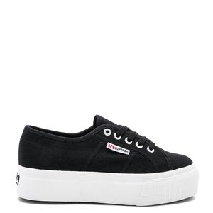 Superga 2790 Platform Sneaker in Black & White Sole